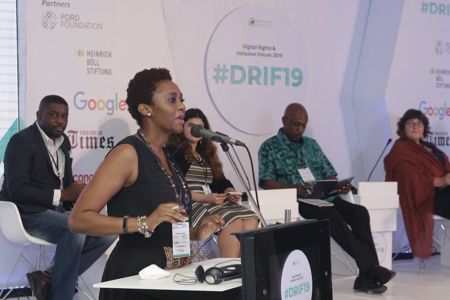 Oreoluwa moderating at DRIF 19 Conference