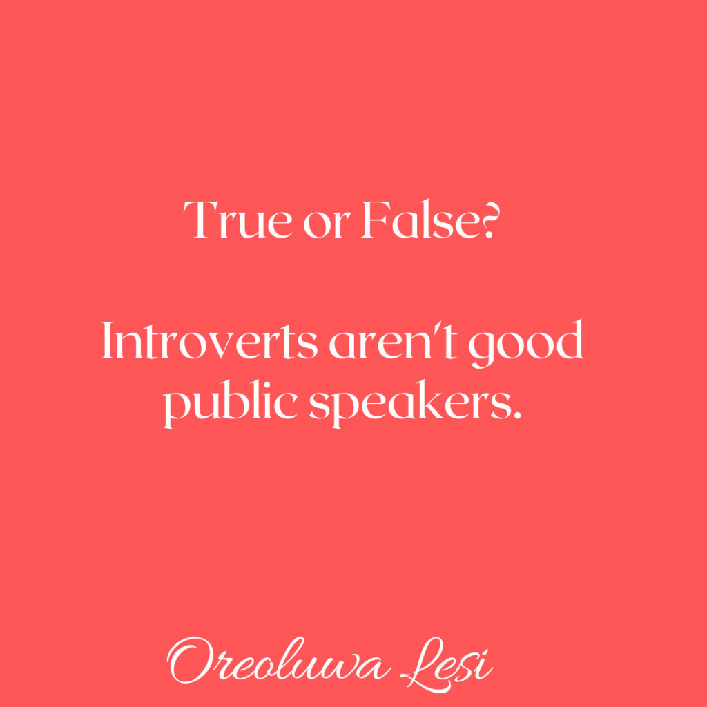 Postcard that asks: Are introverts good public speakers?