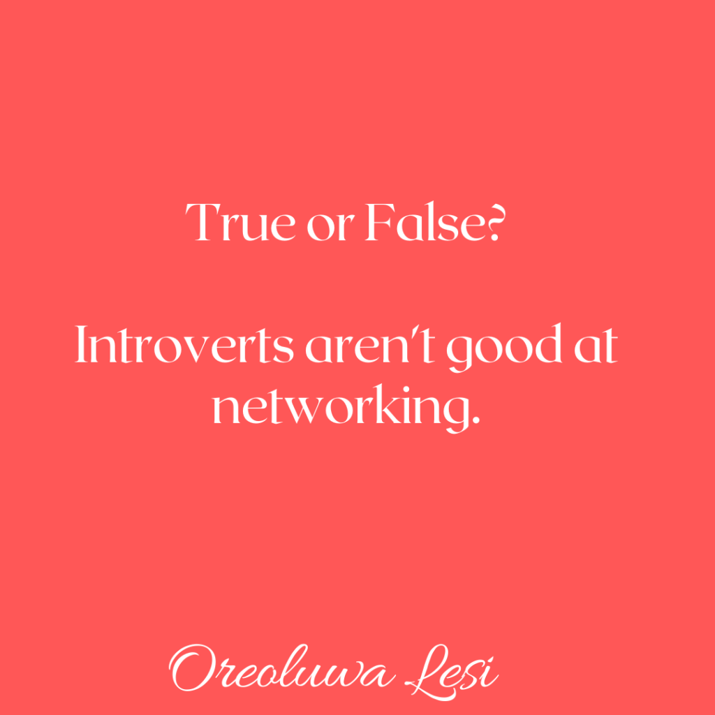 Postcard that asks if introverts are good at networking.