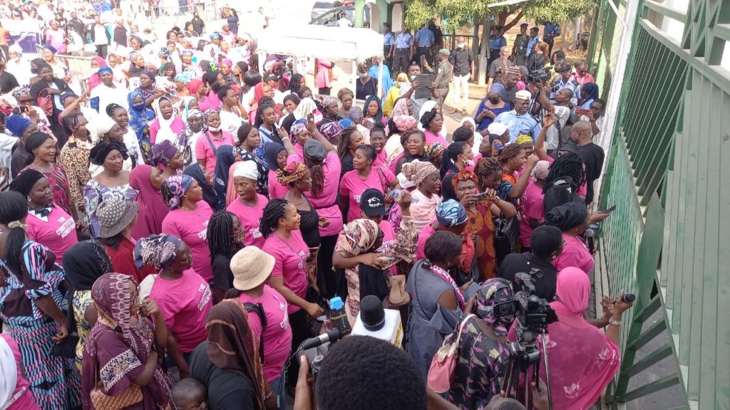 Nigerian women protesting at NASS
